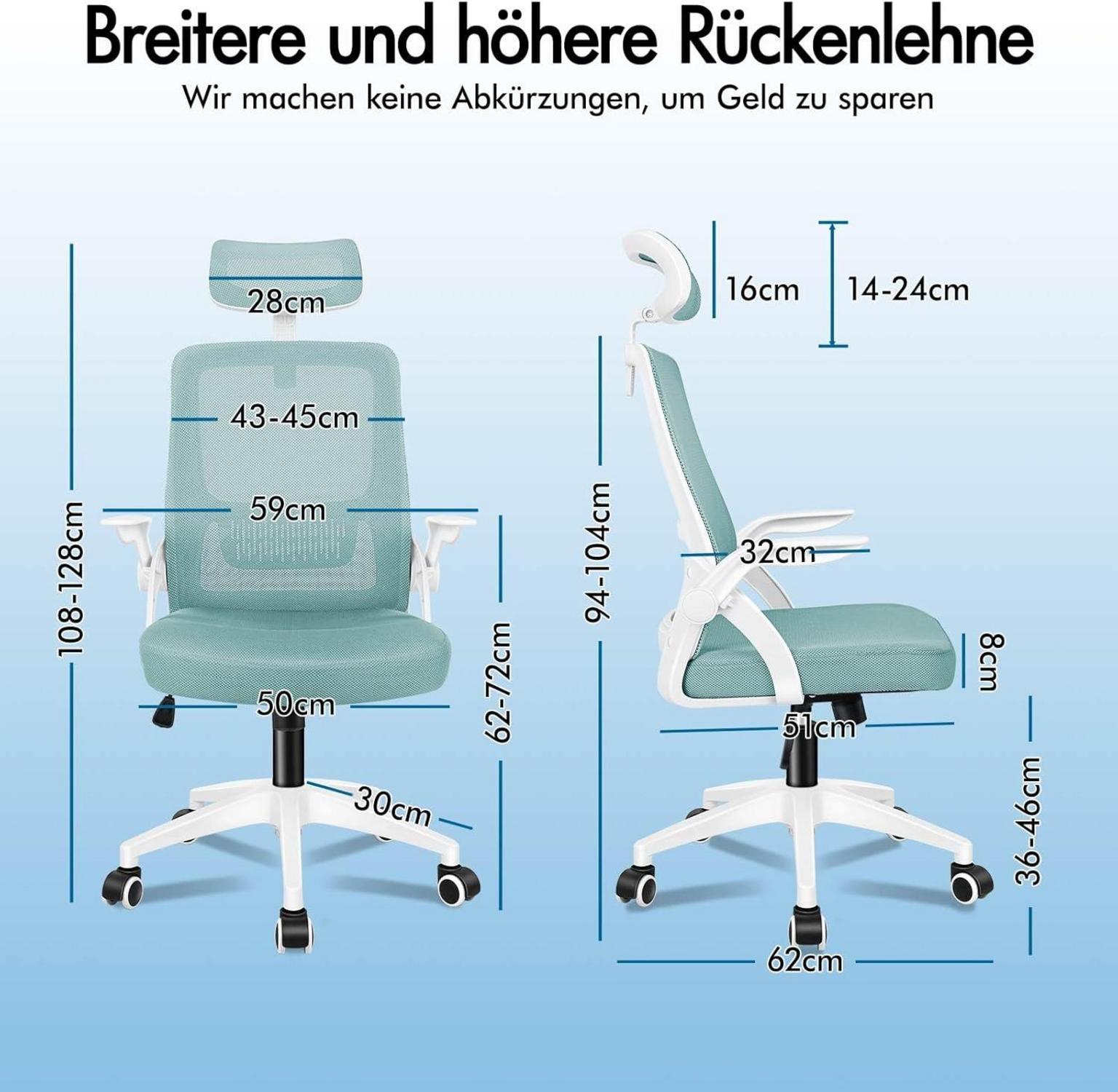 Ergonomischer Bürostuhl mit Kopfstütze und
