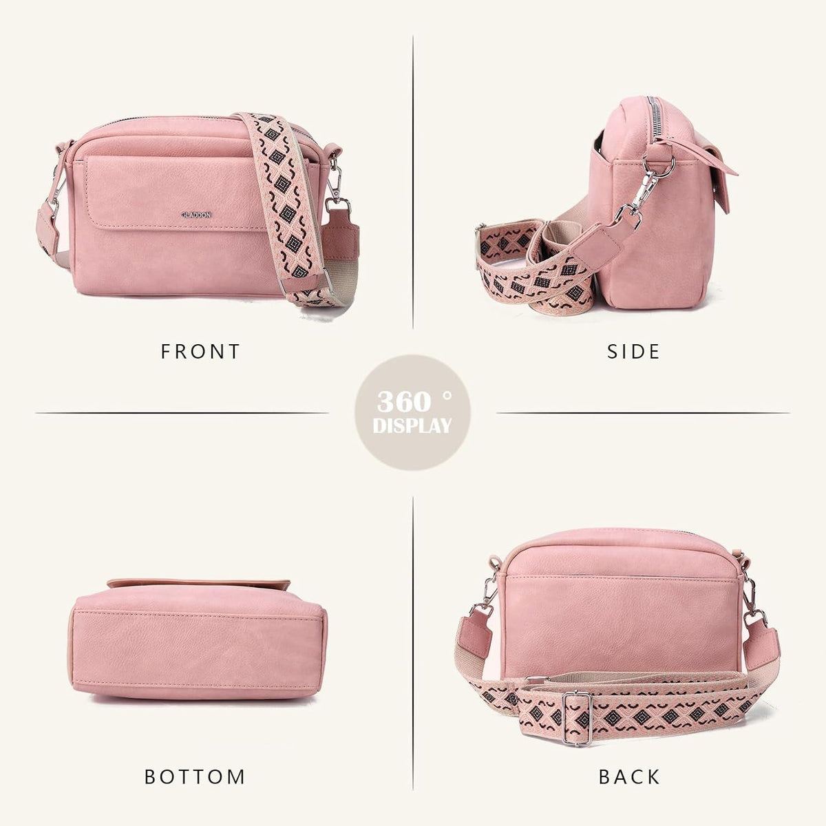 Kleine Damen-Umhängetasche PU Leder Schultertasche Geschenk für Frauen