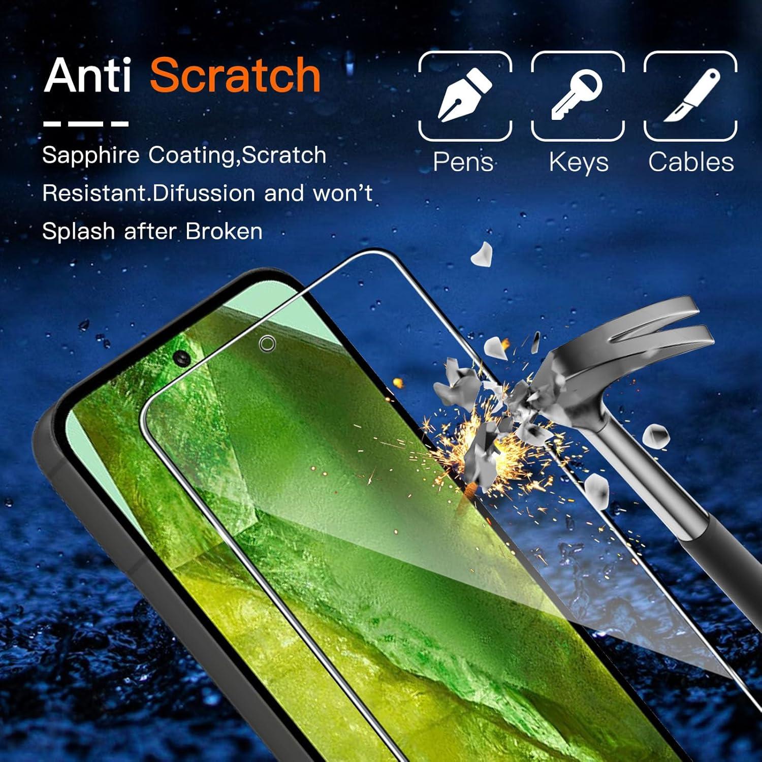 Schutzfolie Google Pixel 8A Panzerglas 3 Stück Anti-Kratzen 9H