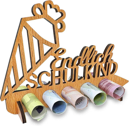 Luckeey Schultüte Geldgeschenk Einschulung aus Holz Kreatives