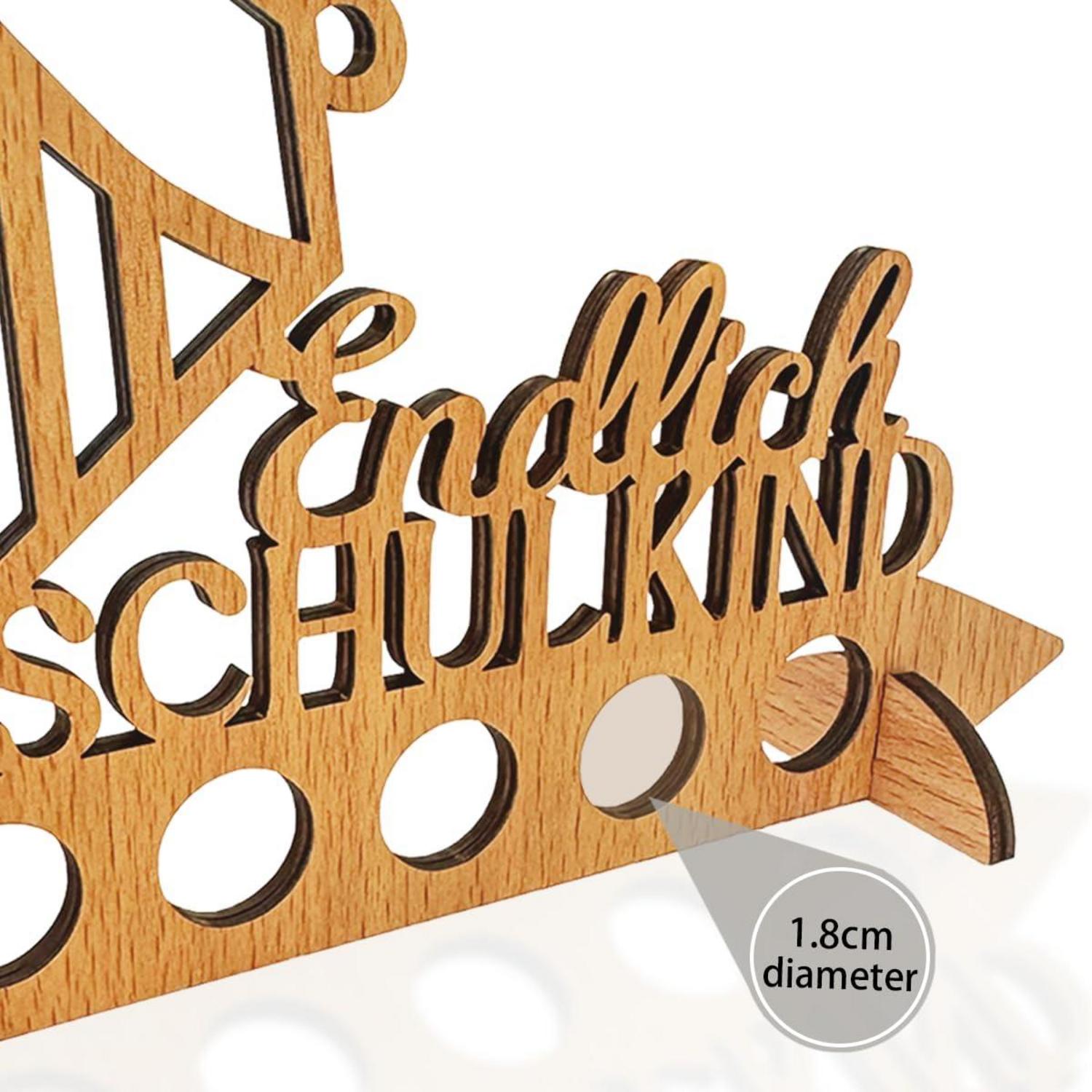 Luckeey Schultüte Geldgeschenk Einschulung aus Holz für Jungen Mädchen