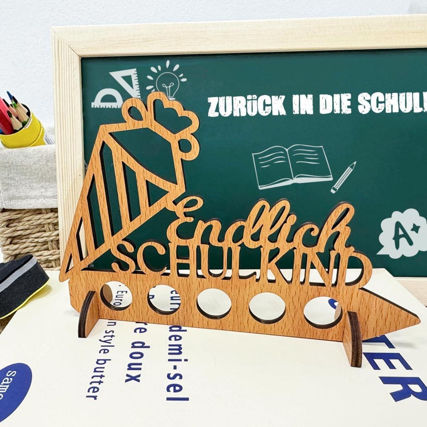 Holz Schultüte Geldgeschenk Einschulung Einschulungsgeschenk Jungen Mädchen