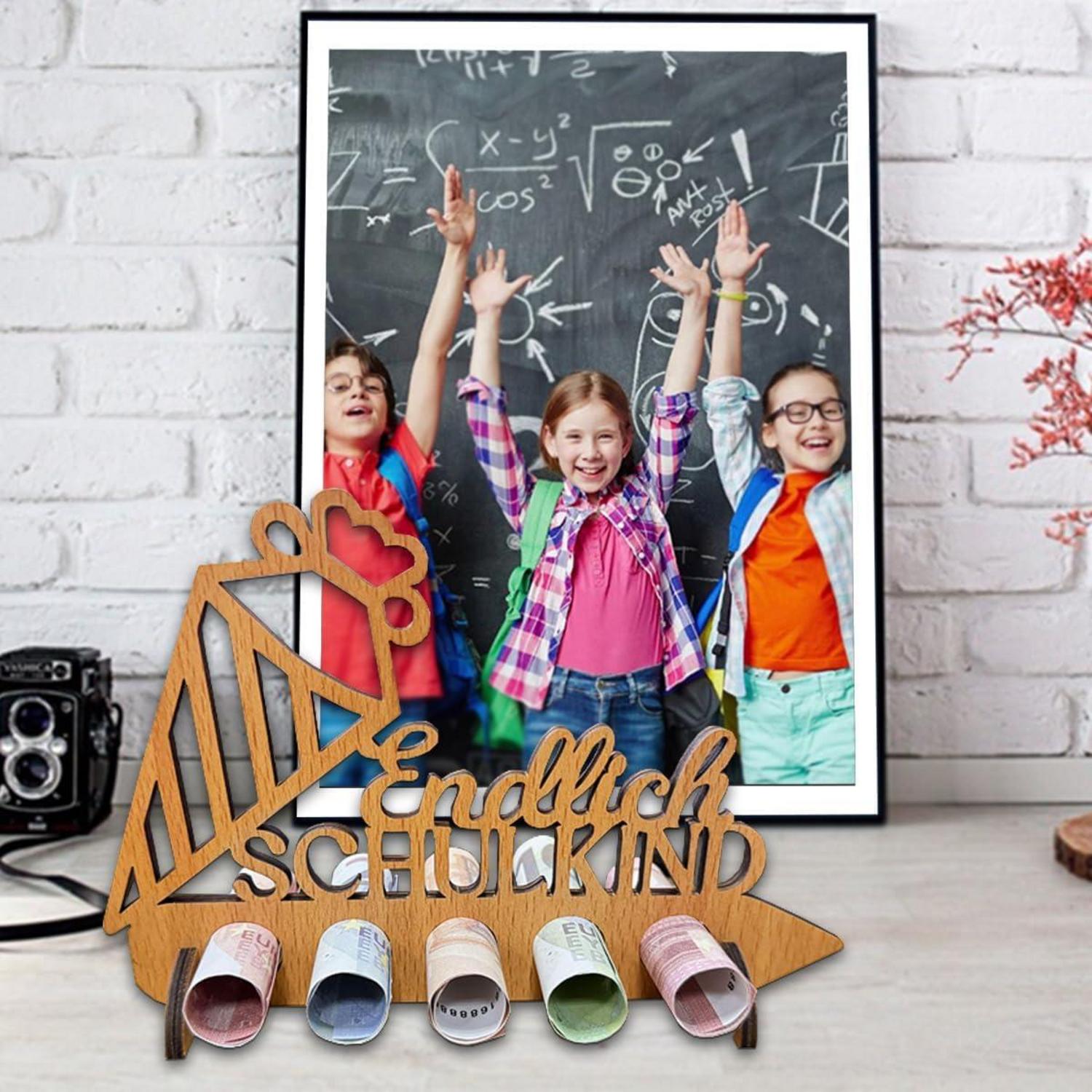 Schultüte Geldgeschenk Einschulung Holz Mädchen Jungen Kreatives