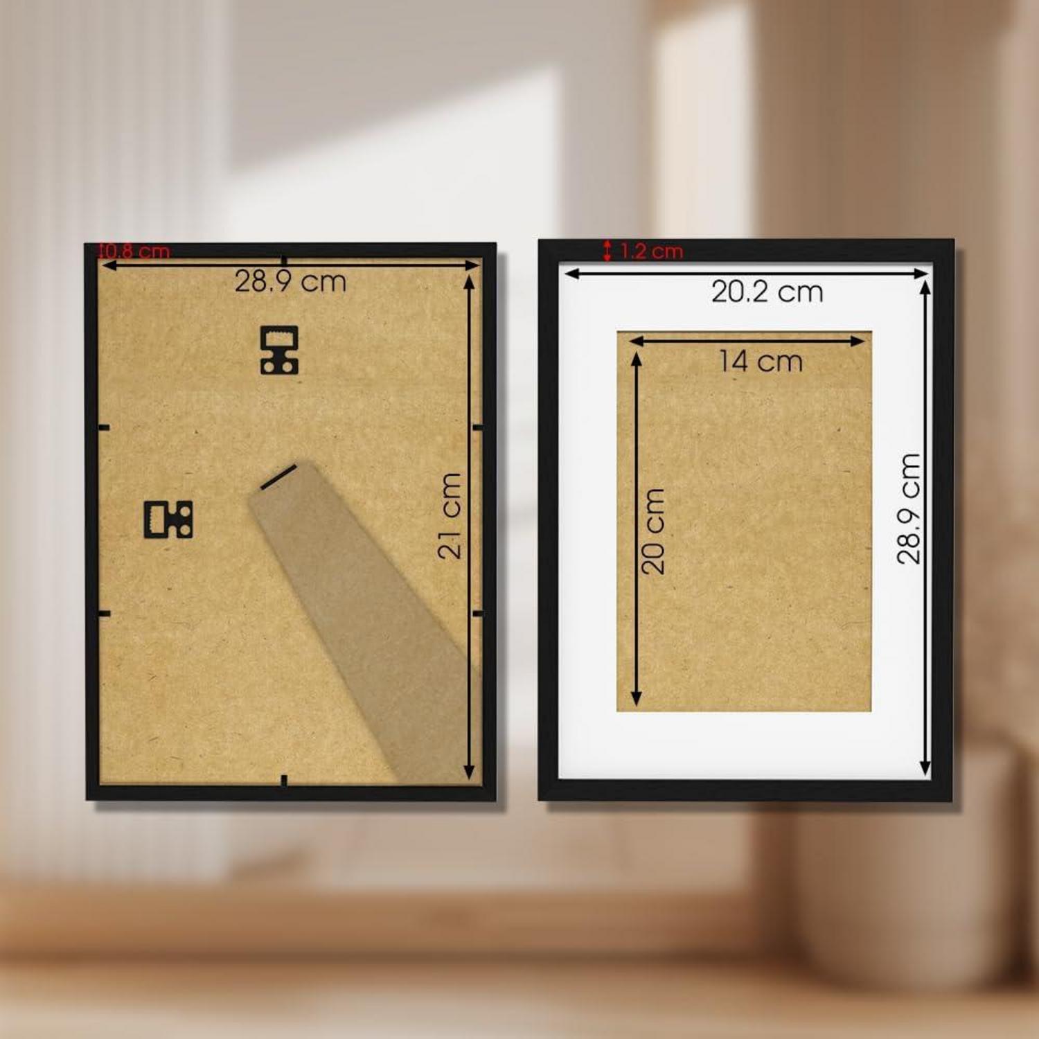 Rahmen Bilderrahmen A4 Holz Plexiglasfenster für
