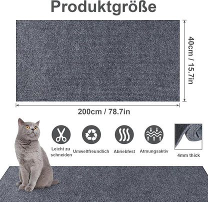 Kratzmatte Katze Selbstklebend Kratzschutz Sofa Wand 40cm 2m Dunkelgrau
