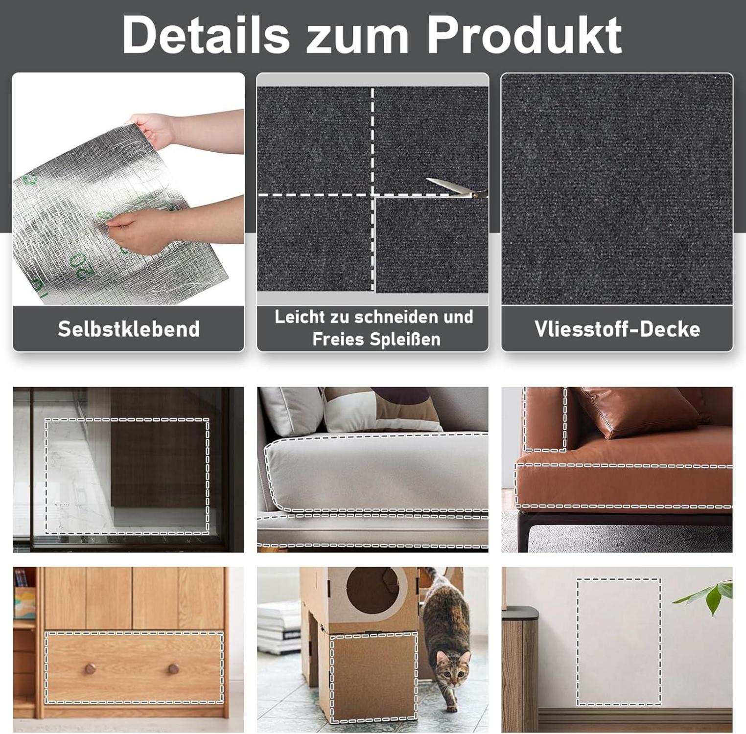 Kratzmatte Katze selbstklebend Kratzschutz Sofa Wand Tür Schutz 40cm * 2m