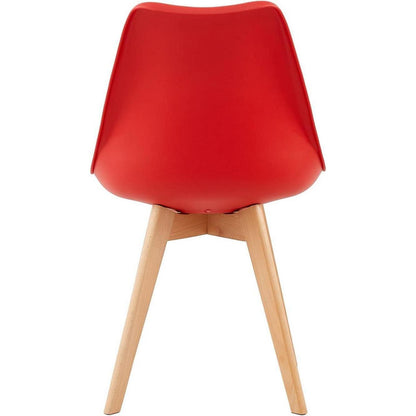 8 Esszimmerstühle Bugholz rot, skandinavisches Design