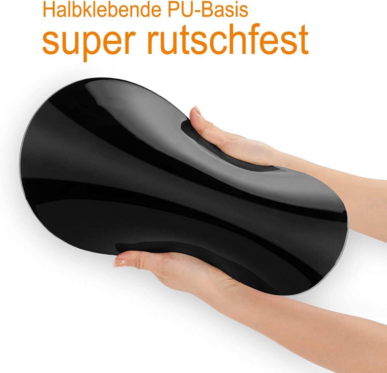 Ergonomisches Mauspad mit Handgelenkauflage Memory Foam Massage Schwarz