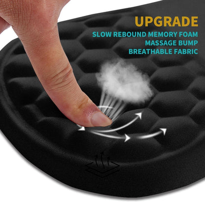 Ergonomisches Mauspad mit Memory Foam Massage Bulge, Schwarz