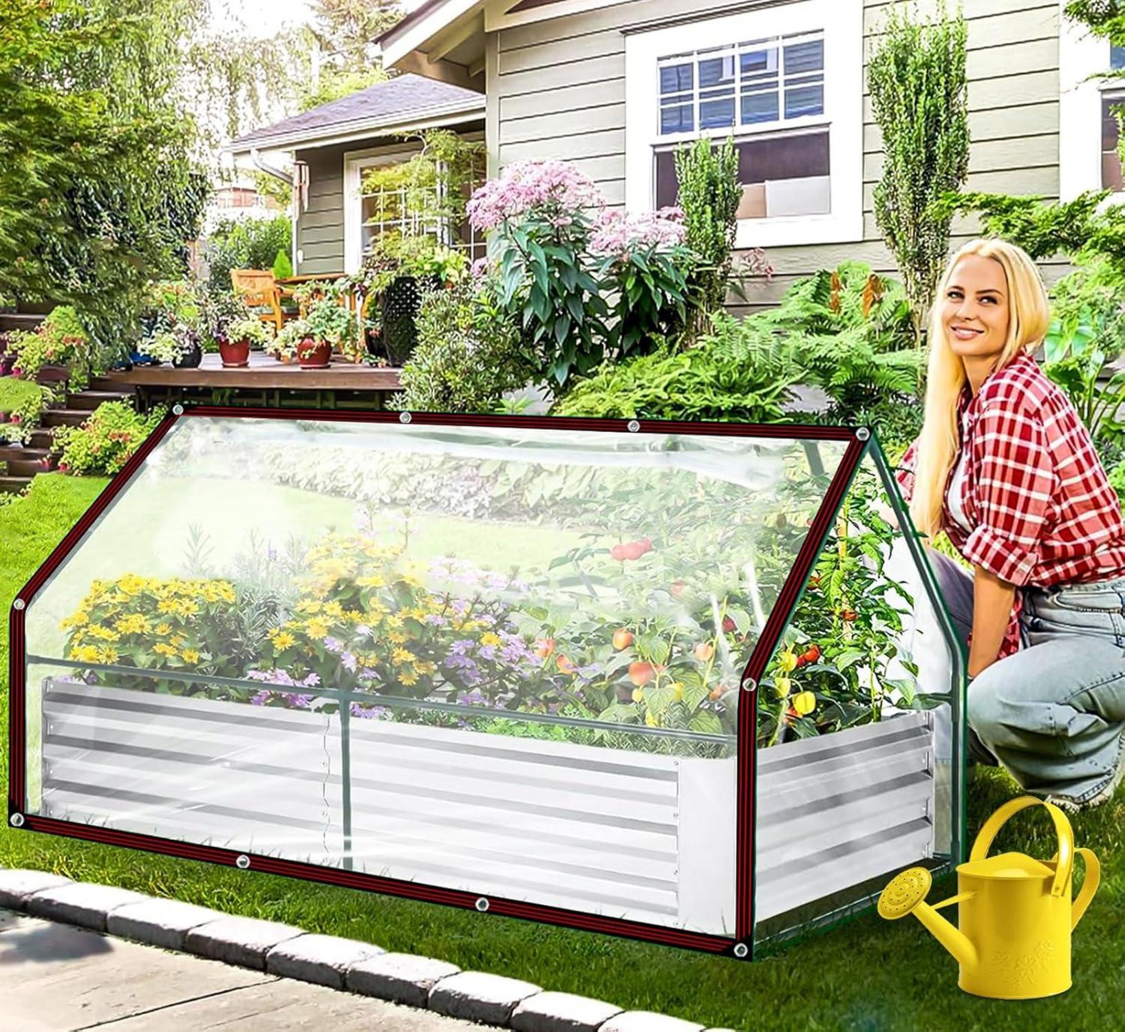 Transparente Abdeckplane Wasserdicht 2x3m - Gartenplane für Schutz vor Witterung