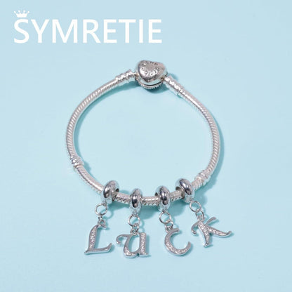 925 Sterling Silber Initial Charm Anhänger Buchstabe D Zirkonia