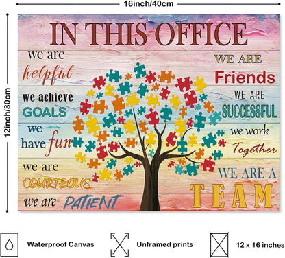 Motivational Puzzle Tree Poster Wandbilder Office 30x40cm