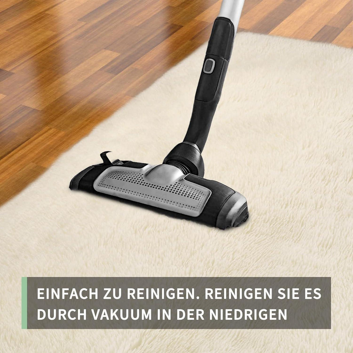 Hochflor Teppich Creme 160x230 – Flauschiger Wohnzimmerteppich