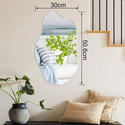 Asymmetrischer Wandspiegel – Dekorative Glas Spiegel Wanddeko