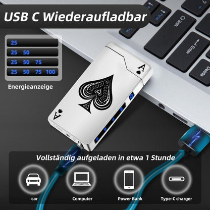 LcFun Elektrisches Feuerzeug USB Aufladbar Plasma Feuerzeug Winddicht für Männer