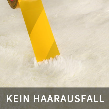Hochflor Teppich Sour Lemon Creme 200x300 Waschbar Anti-Rutsch