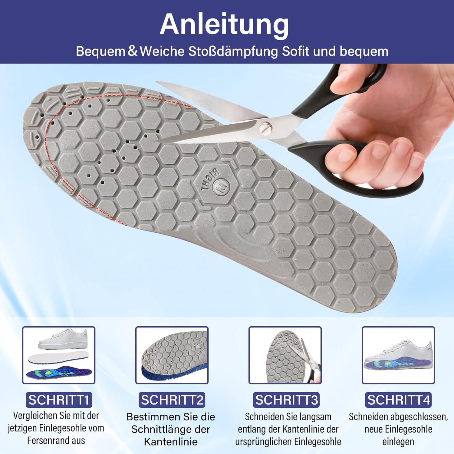 Magnetische Einlegesohlen Massage Akupunktur Orthopädisch Unisex
