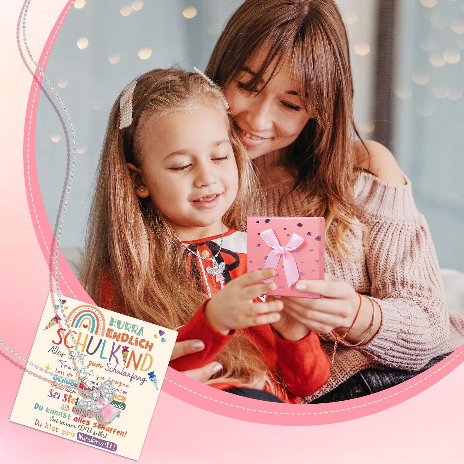 Einschulung Geschenk Mädchen Schutzengel Halskette Schulanfang