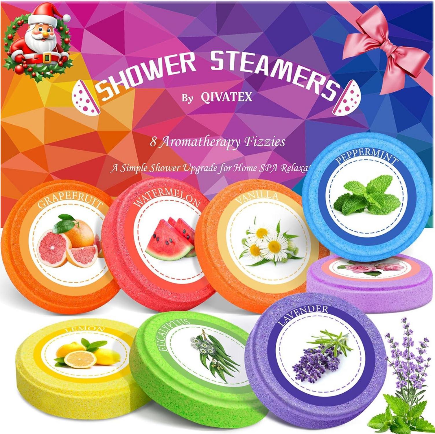 Duschbomben Aromatherapie Set Adventskalender Füllung 8 Stück