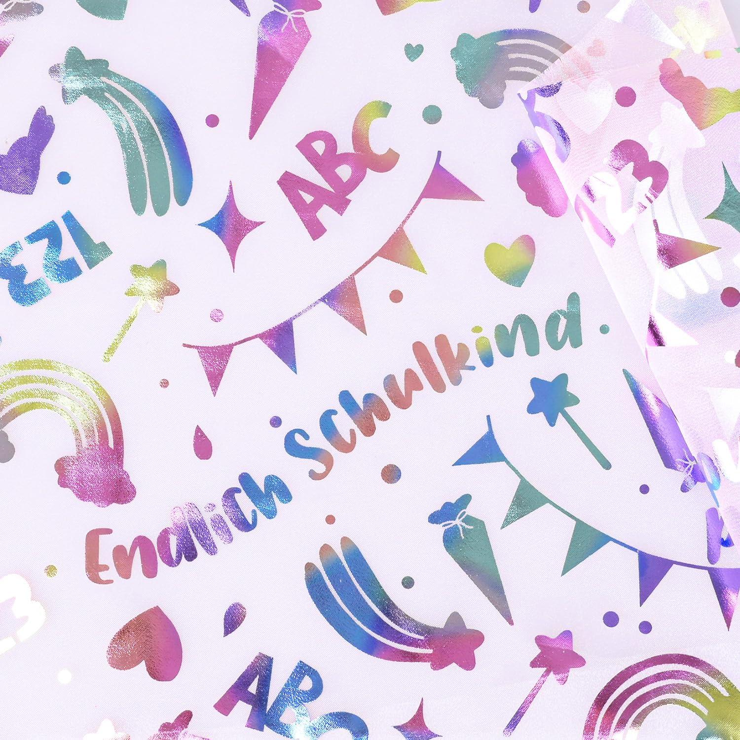 Einschulung Tischläufer Junge Mädchen Schulanfang Regenbogen ABC