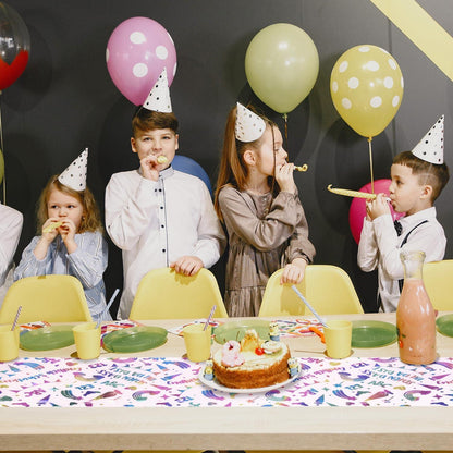 Einschulung Tischläufer 5Mx Tischband Schulanfang Junge Mädchen_ABC Regenbogen