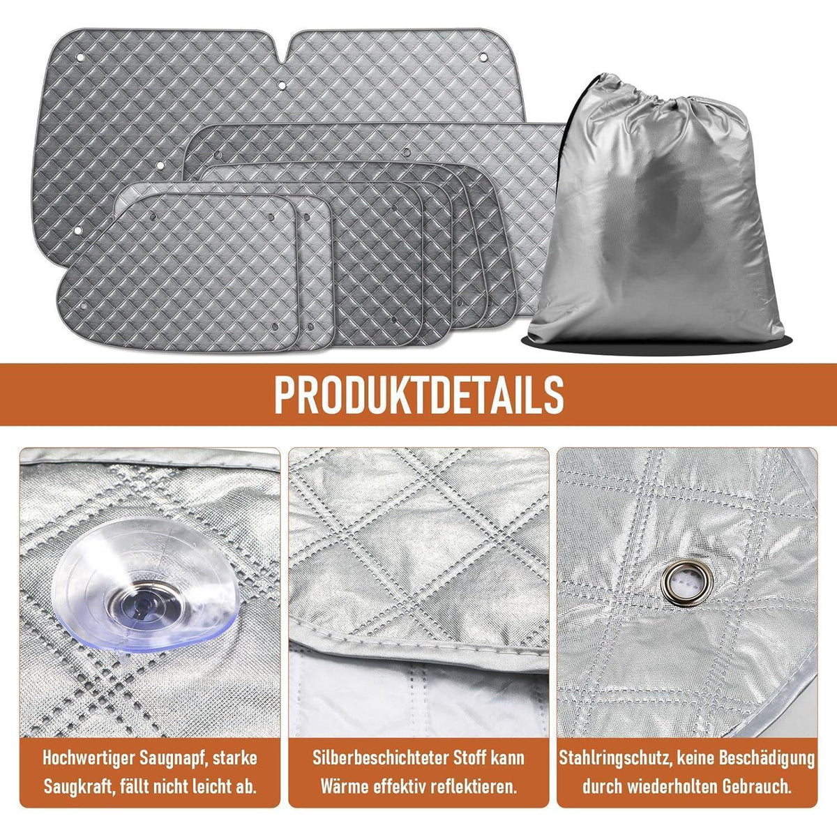 Thermo Jalousien Set VW T4 SWB - 8tlg. Sonnenschutz Matte