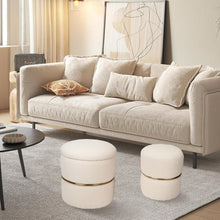 Runder Samt-Hocker mit
