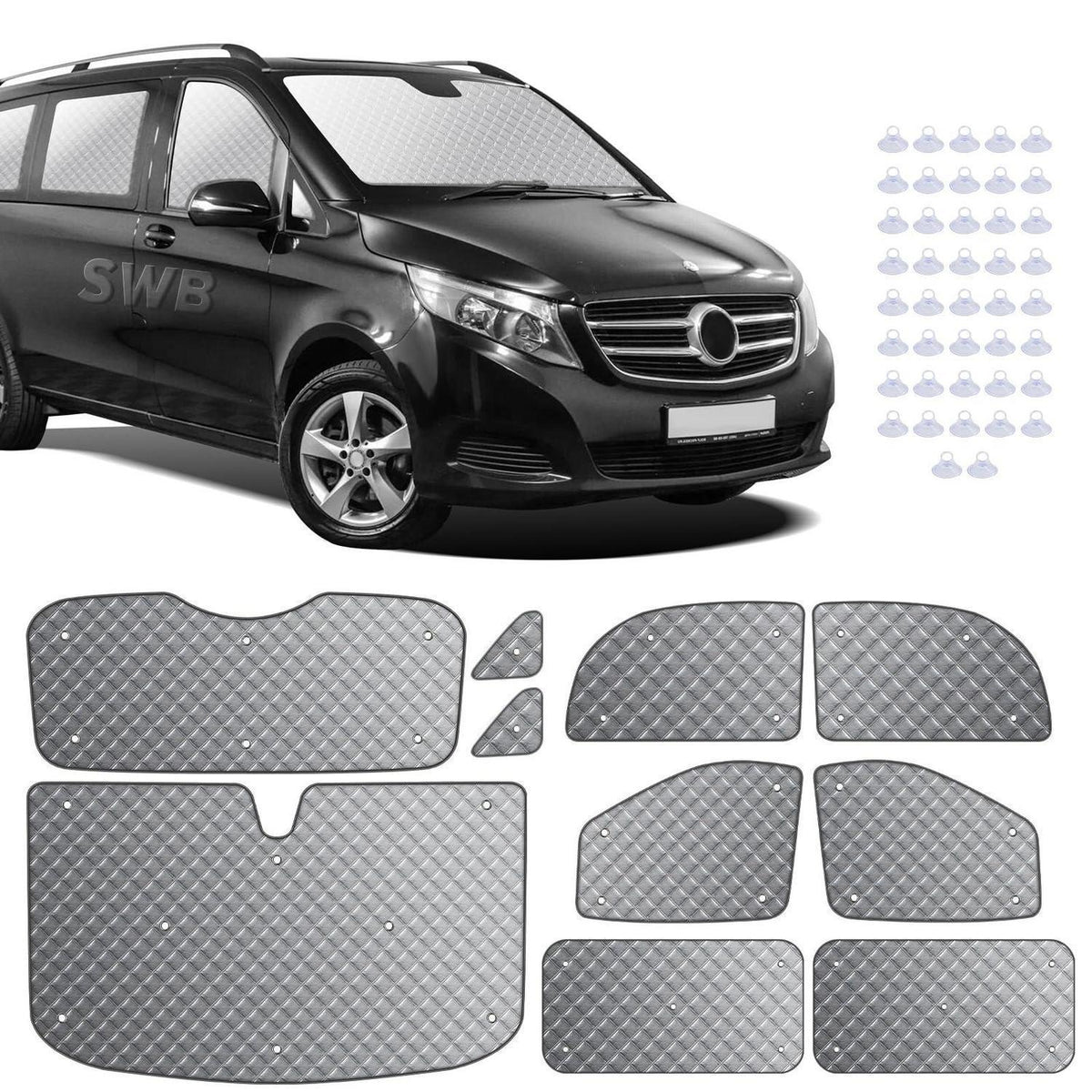 Thermorollo-Set für VITO III W447 SWB 2014-2024 – 10-teilig