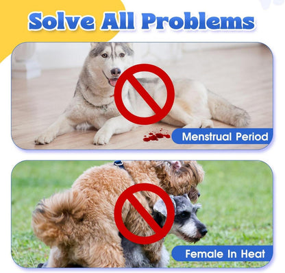 2er Pack Hundewindeln für Hündinnen Verstellbare Läufigkeitshose Damenbinden
