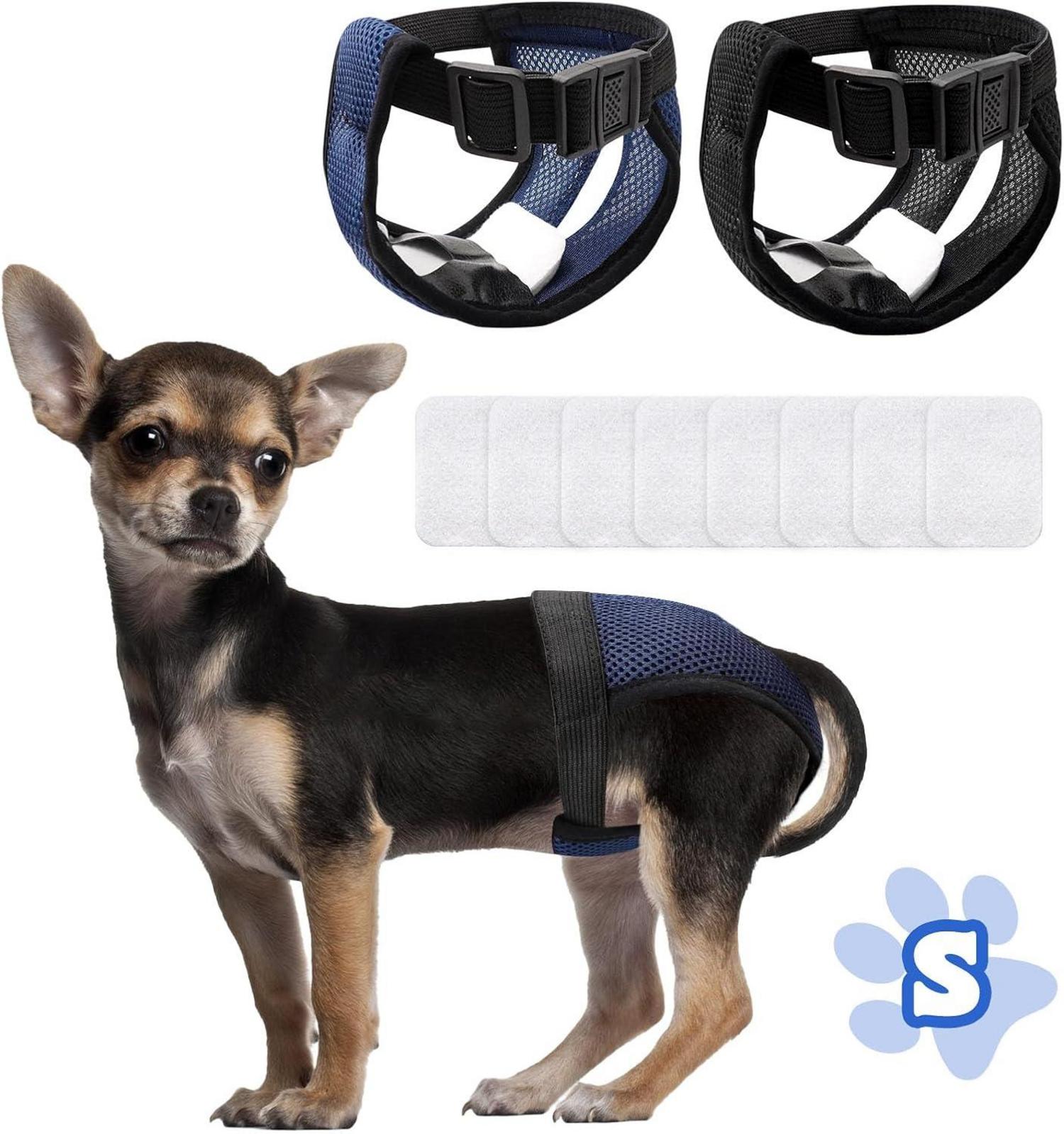 2er Pack Wiederverwendbare Hundewindeln Läufigkeitshose Damenbinden