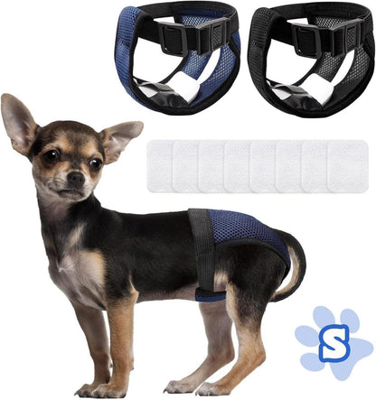 2er Pack Wiederverwendbare Hundewindeln Läufigkeitshose Damenbinden
