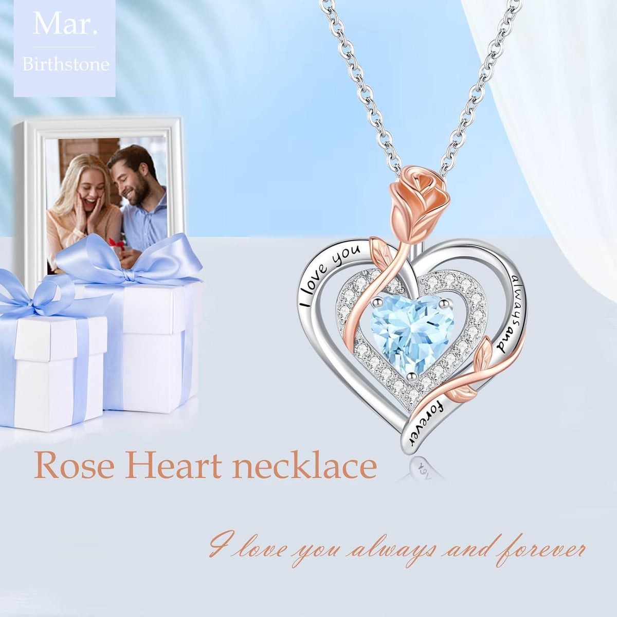 Silber Halskette Damen 925 Herz Rose Gravur Kette Geschenk