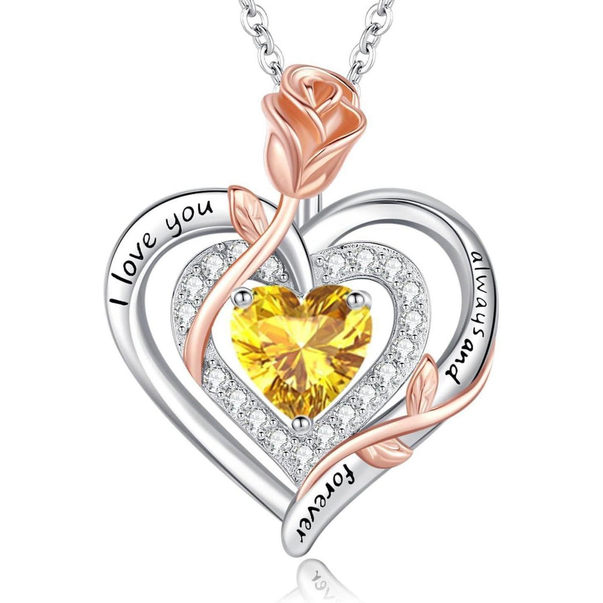 Silber Halskette Damen 925 Herz Rose Gravur Kette Geschenk
