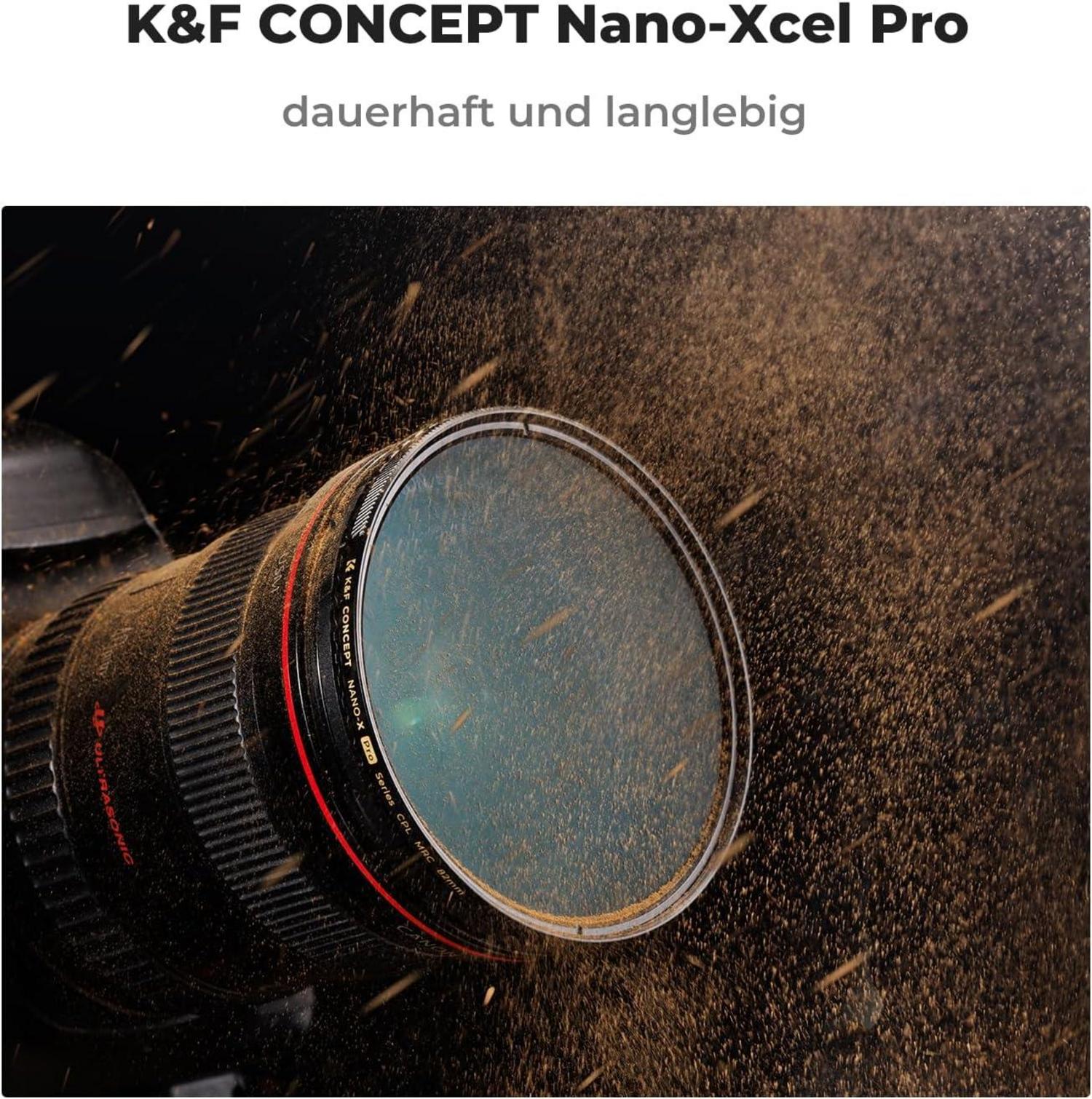 K&F Concept 72mm CPL Polarisationsfilter Slim HD Optisches Glas Nikon Canon Sony Fujifilm