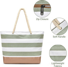 Oscaurt Strandtasche Tote Bag Reißverschluss Große Shopper