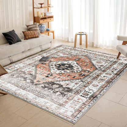 Vintage-Teppich Hochwertig Kaschmirimitat Blumenmuster
