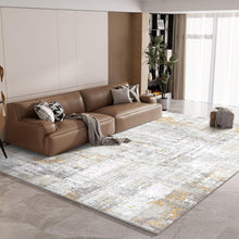 Modernes Flauschiges Teppich Wohnzimmer 200x300 Gelb Grau