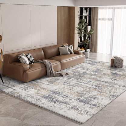 Modernes Flauschiges Teppich 120X170 Rutschfest Komfort Blau Grau
