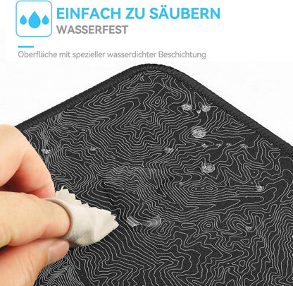 XXL Gaming Mauspad 900x400mm Schwarzes Mouse Pad, rutschfest, wasserdicht