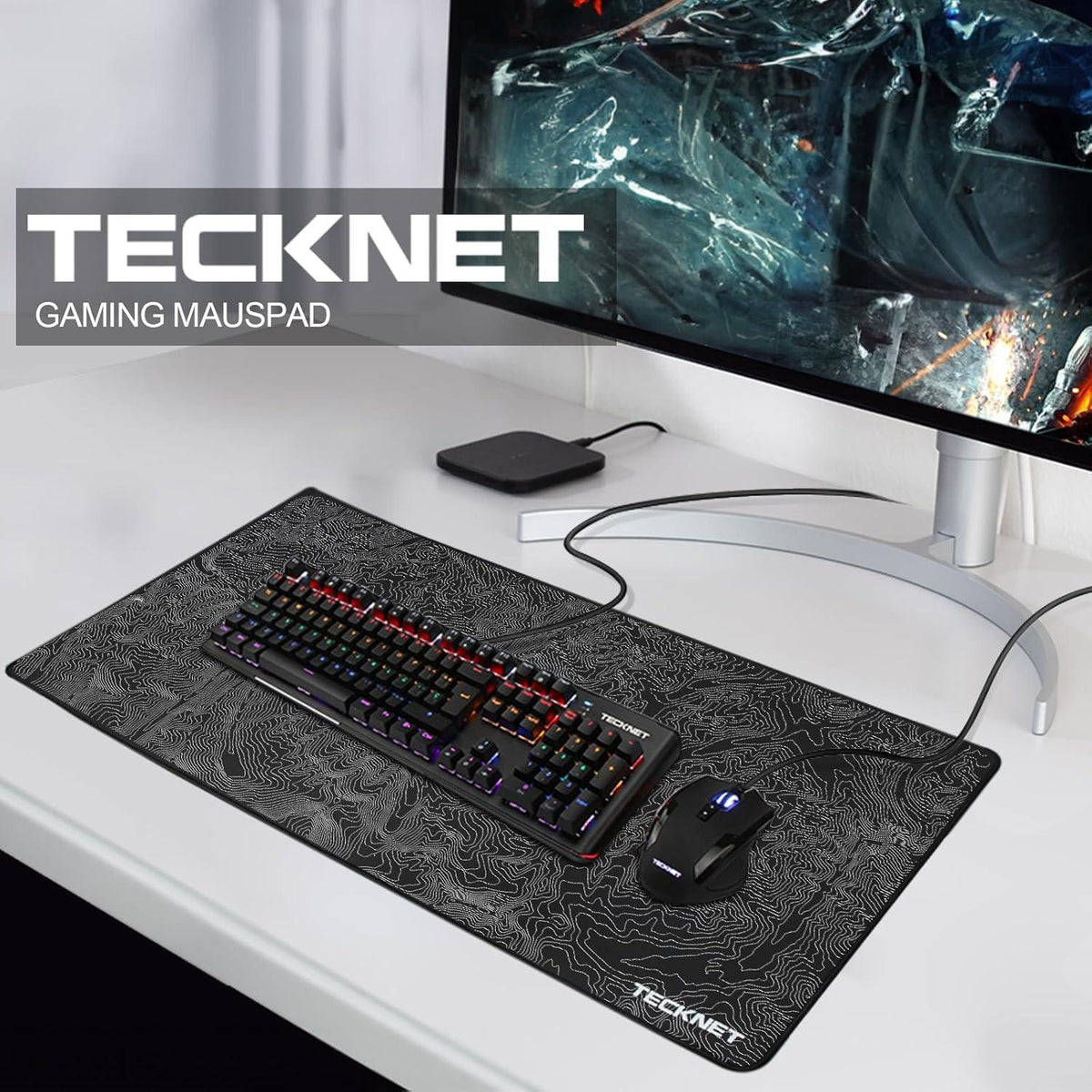 XXL Speed Gaming Mauspad 900x400 mm Schwarz Wasserdicht Gaming Mouse