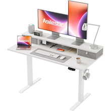 Höhenverstellbarer Schreibtisch mit 2 Schubladen, 120 x 60