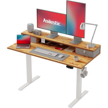 Höhenverstellbarer Schreibtisch 2 Schubladen 120x60 cm