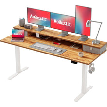 Höhenverstellbarer Schreibtisch mit 2 Schubladen 160 x 60 cm