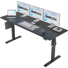 Höhenverstellbarer Schreibtisch 160 x 60 cm Schwarz