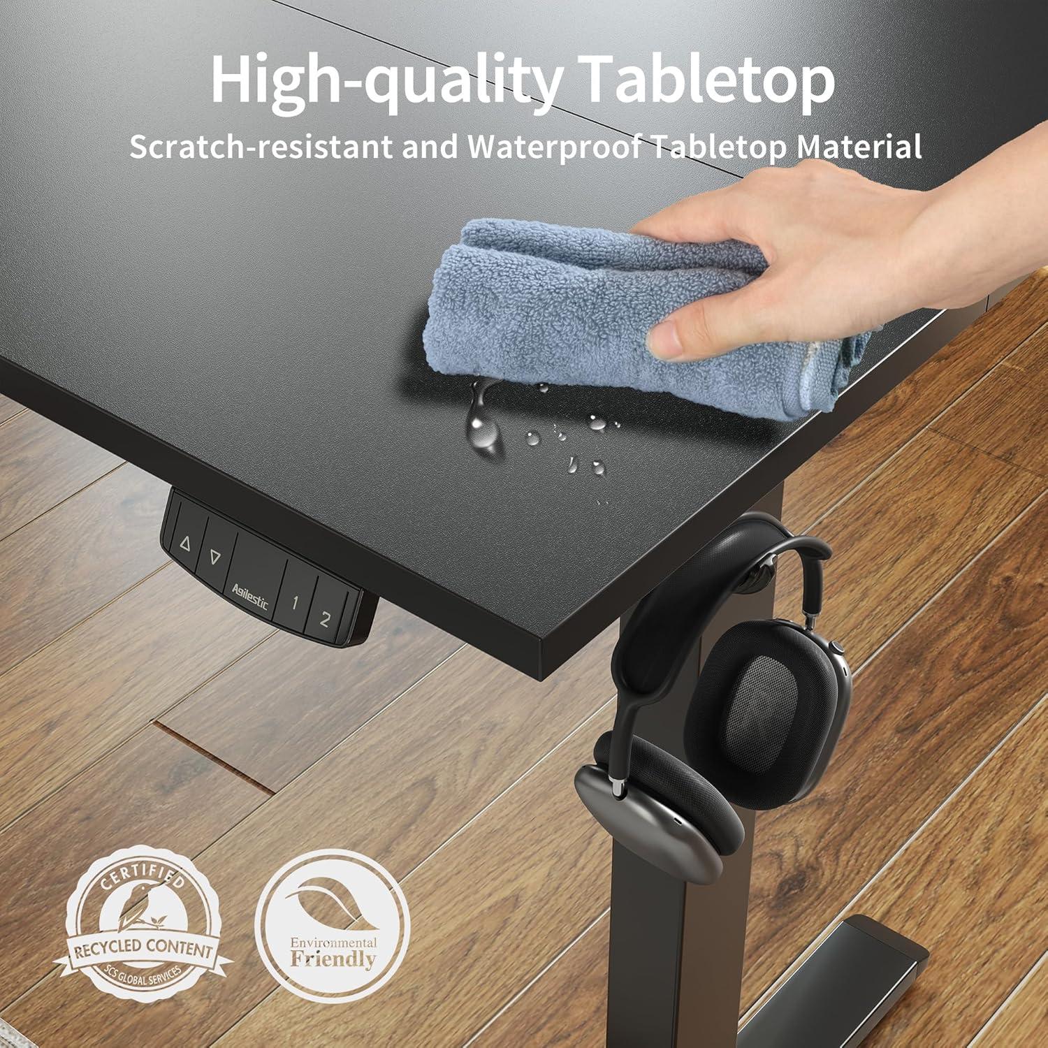 Stabiler elektrischer höhenverstellbarer Schreibtisch 160x60cm mit Memory-Handsteuerung