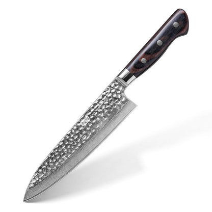 Gyuto Kochmesser Damaststahl 20cm – Raven Serie | Japanisches Küchenmesser
