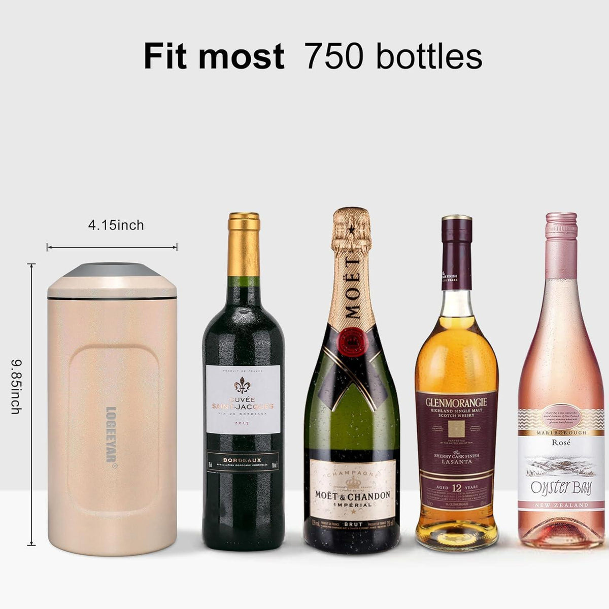 Weinkühler 750ml Edelstahl - Champagnerkühler für Wein & Sekt