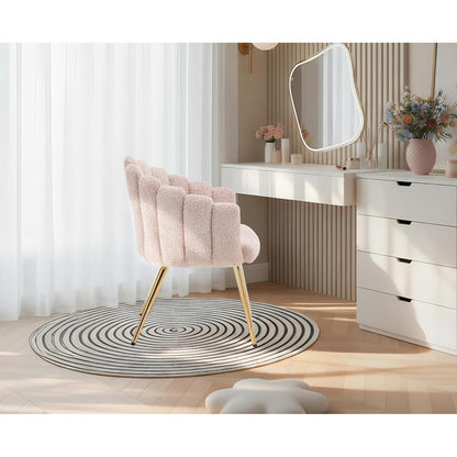 Rosa Stoff-Armlehnensessel Modern mit Metallbeinen