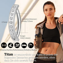 Candyfancy 14G Titan Bauchnabelpiercing Clicker Schwarz