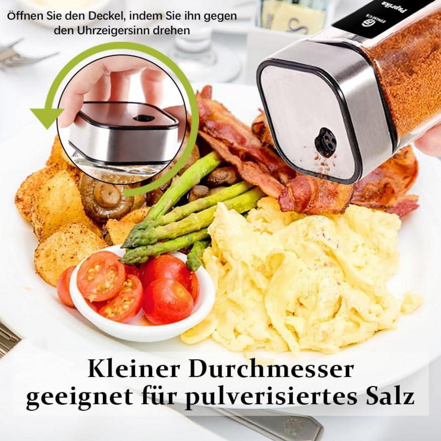 360° Rotation Gewürzgläser Set 24 Gewürzdosen 90 Etiketten